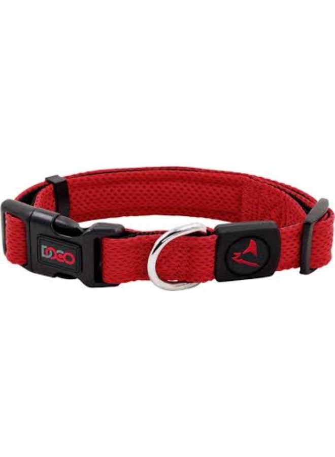 DOCO Large Black & Red Dog Collar (53-64x2.5cm)